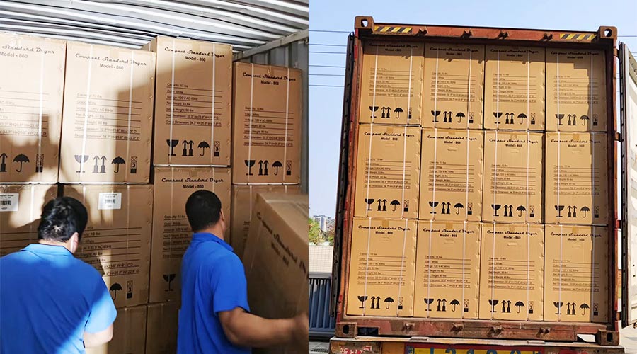 客戶Equator滾筒衣服烘干機快速裝柜完畢  蓄勢待發! 客戶Equator滾筒衣服烘干機快速裝柜完畢  蓄勢待發!